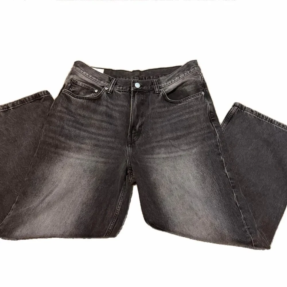 H-m Men's Black and Brown Jeans